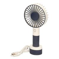 Grijze draagbare USB hand ventilator met 3 snelheden   - - thumbnail