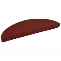 VidaXL Trapmatten zelfklevend 10 st 56x17x3 cm bordeaux rood halfrond - thumbnail
