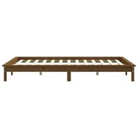 Bedframe massief grenenhout honingbruin 140x190 cm - thumbnail