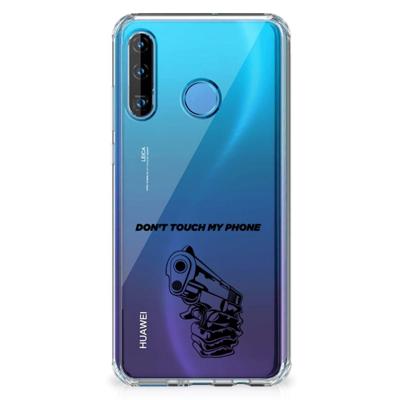 Huawei P30 Lite Anti Shock Case Gun Don't Touch My Phone Huawei P30 Lite Anti Shock Case Gun Don't Touch My Phone
