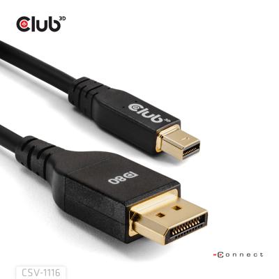 club3D CAC-1116 DisplayPort-kabel Mini-displayport Aansluitkabel DisplayPort-stekker, Mini DisplayPort-stekker 1 m Zwart club3D CAC-1116 DisplayPort-kabel Mini-displayport Aansluitkabel DisplayPort-stekker, Mini DisplayPort-stekker 1 m Zwart