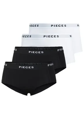 4-Pack Dames shorts - Solid - Katoenen dames onderbroek - Multipack - Voordeelverpakking