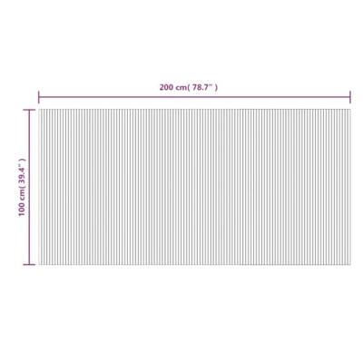 Vloerkleed rechthoekig 100x200 cm bamboe lichtnaturel Vloerkleed rechthoekig 100x200 cm bamboe lichtnaturel