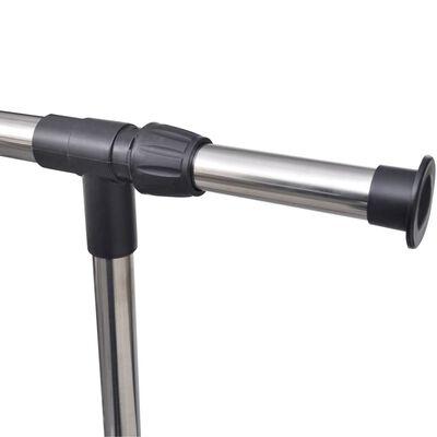 VidaXL Kledingrekken verstelbaar 2 st met 1 ophangrail