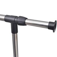 VidaXL Kledingrekken verstelbaar 2 st met 1 ophangrail - thumbnail