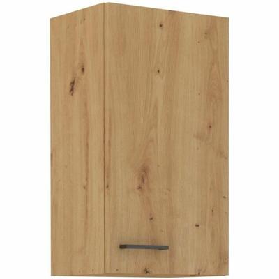 Hoge kast - MODENA - 40 cm - Ambachtelijk eiken en mat zwart - CUISINIER