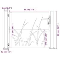 Poort 105x80 cm grasontwerp cortenstaal - thumbnail