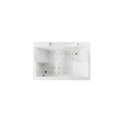 Whirlpool Sanindusa Twospace 180x120 cm met Blower en Nablaasfunctie Pushbutton Glans Wit Sanindusa