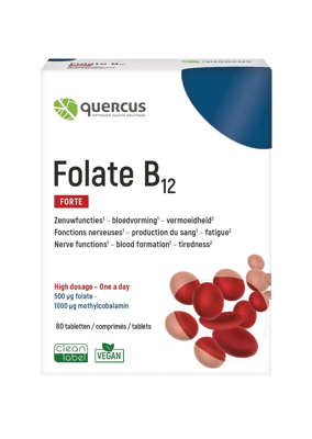 Quercus Stress,Slaap,Humeur & Concentratie Folate B12 80Tabletten