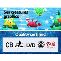 Bestway Opblaasbaar Kinderzwembad 3 Ringen Transparant Zeeleven 183x33 cm +2 Jaar Tuin 51005 - thumbnail