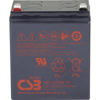 CSB Battery HR 1221W high-rate Loodaccu 12 V 5 Ah Loodvlies (AGM) (b x h x d) 90 x 106 x 70 mm Kabelschoen 6.35 mm Onderhoudsvrij, Geringe zelfontlading - thumbnail