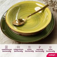 Cookinglife Diepe borden / Pastaborden Delice Groen ø 21 cm - 6 stuks - thumbnail