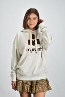 Marant Etoile trui Mansel SW0001FA-A1M07E ecru/brown - thumbnail