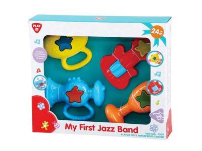 Playgo kleurrijke muziek instrumenten 4 stuks in doos.