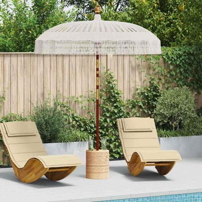 Parasol Anders Crme x 250 cm Katoen en massief hout