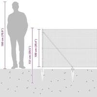 VidaXL Afrasteringspaal grijs 10 x 1 m (16 x 16 mm gaas) staal - thumbnail