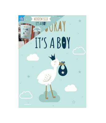 Raambord &apos;Hooray Baby Boy&apos; (60x45cm)
