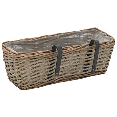 VidaXL Balkonbakken 2 st 40 cm wicker met pe-voering
