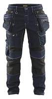 Blåkläder Werkbroek Denim Stretch X1900 19901141 | Marineblauw/Zwart | Maat D92 - 7330509554616 - thumbnail