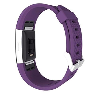 Fitbit Charge 2 siliconen bandje - Maat: Large - Paars