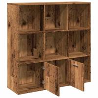 Boekenkast 98x29x97,5 cm bewerkt hout oud houtkleurig - thumbnail