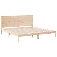 Bedframe extra lang zonder matras massief hout 180x220 cm - thumbnail