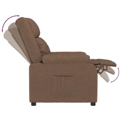 Fauteuil verstelbaar stof bruin Fauteuil verstelbaar stof bruin