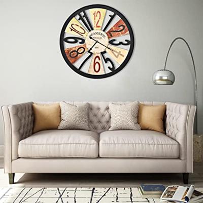 VidaXL Wandklok 60 cm metaal meerkleurig VidaXL Wandklok 60 cm metaal meerkleurig