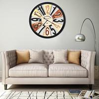 VidaXL Wandklok 60 cm metaal meerkleurig - thumbnail