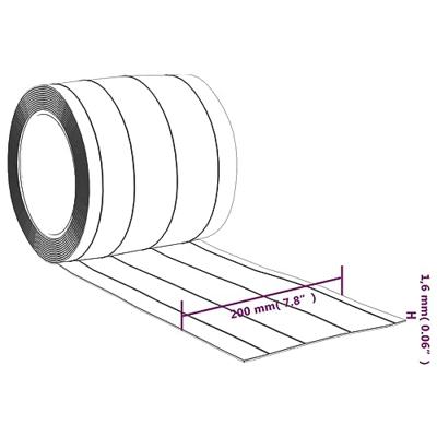 Deurgordijn 200 mm x 1,6 mm 10 m PVC transparant