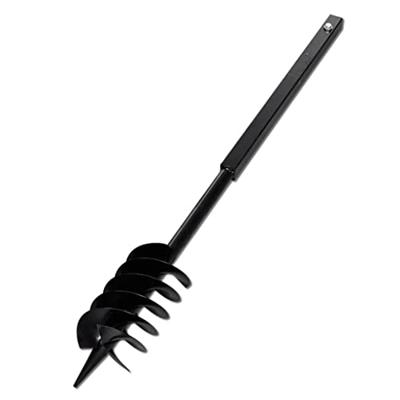 VidaXL Grondboor met handvat en schroefkop (dubbele schroef) 120 mm (zwart)