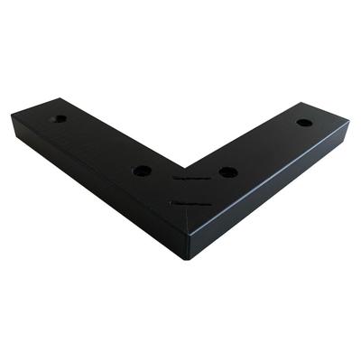Meubelpoot zwart hoek 20 bij 20 cm en hoogte 2 cm van massief hout