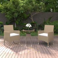 3-delige Tuinset poly rattan beige - thumbnail