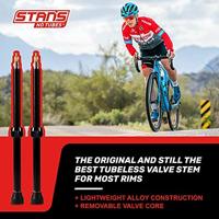 STANS Stan&apos;s valve stem aluminium (pair) - universal, presta - black - 100mm - thumbnail