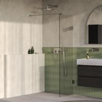 BRAUER Void inloopdouche helder glas 50x200 incl. glascoating PVD RVS-kleurig geborsteld - thumbnail