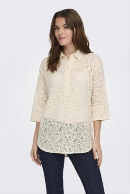 Only Onlrao 3/4 Lace Shirt Wvn Cs Longsleeves Birch