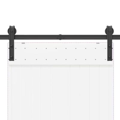 Doos met onderdelen voor schuifdeur 200 cm staal zwart