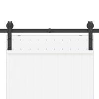 Doos met onderdelen voor schuifdeur 200 cm staal zwart - thumbnail