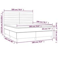 Boxspring met matras en LED stof zwart 180x200 cm - thumbnail