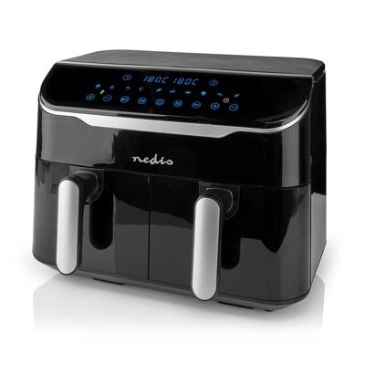 Heteluchtfriteuse | 2x3.5 l | Tijdschakelaar: 60 min | Aantal vooraf ingestelde programma&apos;s: 10 | Digitaal | Zwart