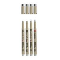 Sakura pigma micron fineliner set, 4 maten, licht koelgrijs - thumbnail