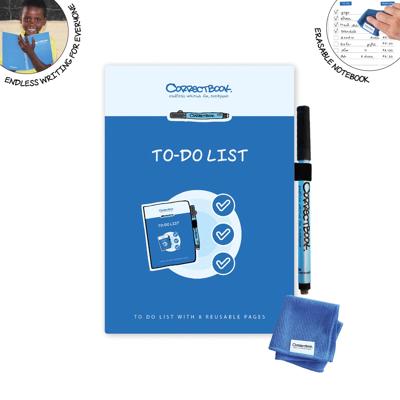 Correctbook Scratch To-Do: uitwisbaar / herbruikbaar notitieboek, 8 Pagina&apos;s (4 vel)