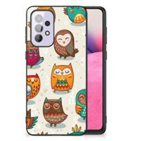 Samsung Galaxy A33 5G Dierenprint Telefoonhoesje Vrolijke Uilen - thumbnail