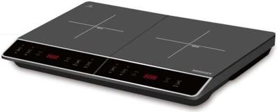 Heinrich's HDI 8862 Vrijstaand inductiekookplaat 2 zones zwart