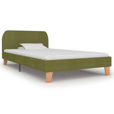 vidaXL Bedframe stof groen 90x200 cm vidaXL Bedframe stof groen 90x200 cm