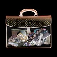 Wanddecoratie Louis Bag | Goud Multicolor - thumbnail