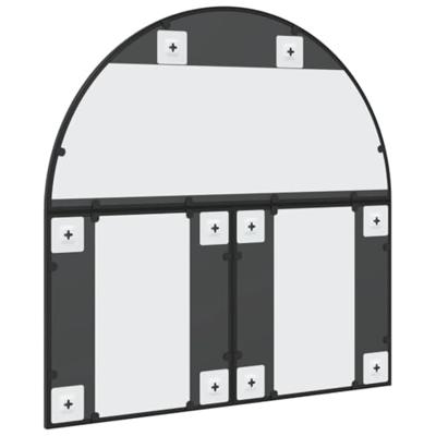 VidaXL Wandspiegel boog 80x80 cm ijzer zwart