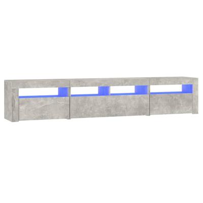 Tv-meubel met LED-verlichting 240x35x40 cm betongrijs