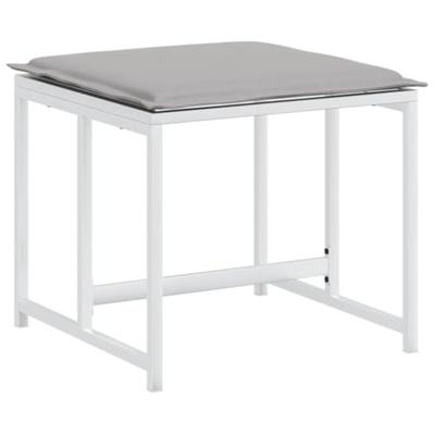 9-delige Tuinset met kussens textileen wit