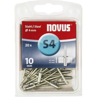 Novus Blindklinknagel S4 X 10mm, Staal S4 | 20 stuks - 045-0036 045-0036 Novus Blindklinknagel S4 X 10mm, Staal S4 | 20 stuks - 045-0036 045-0036